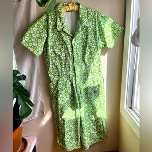 big bud press limited edition green and blue lazy daisy jumpsuit 3xl